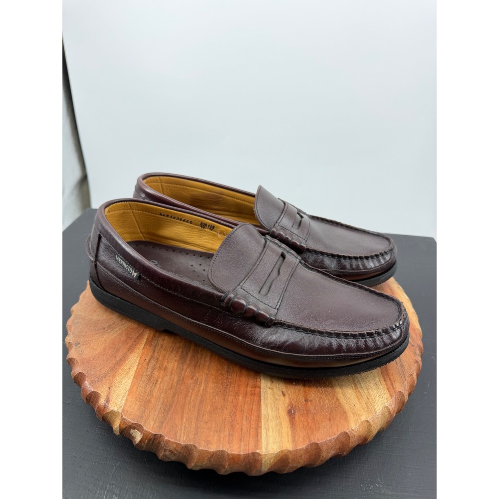 Mephisto Men's Cap Vert penny loafers sz 11 wine brown leather